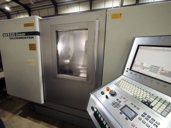 TOKARKA CNC GILDEMEISTER CTX 420 V4 LINEAR z 4 OSIAMI  X, Z, C, Y 12 NAPĘDZANYMI NARZĘDZIAMI, SONDĄ POMIAROWĄ